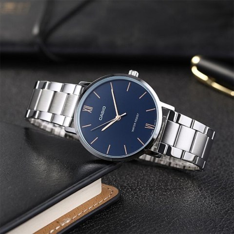 ZEGAREK MĘSKI CASIO MTP-VT01D-2B (zd165n) + BOX
