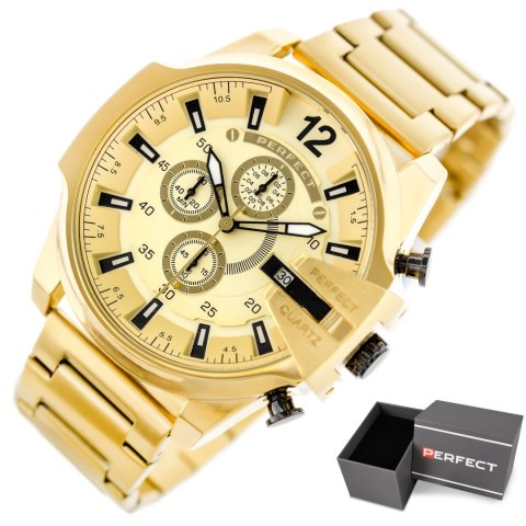 ZEGAREK MĘSKI PERFECT M513CH-05 - CHRONOGRAF (zp387d) + BOX