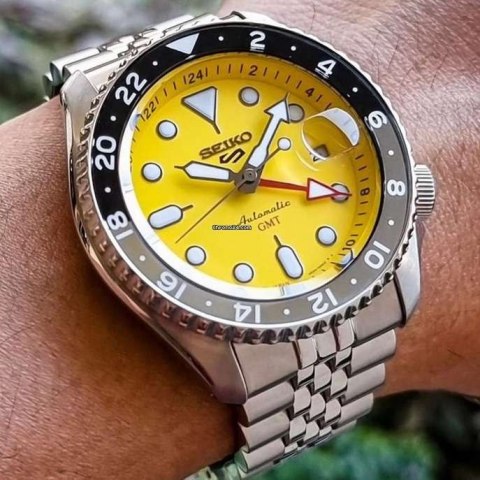 ZEGAREK MĘSKI SEIKO 5 SPORTS SSK017K1 GMT AUTOMAT WR100 + BOX