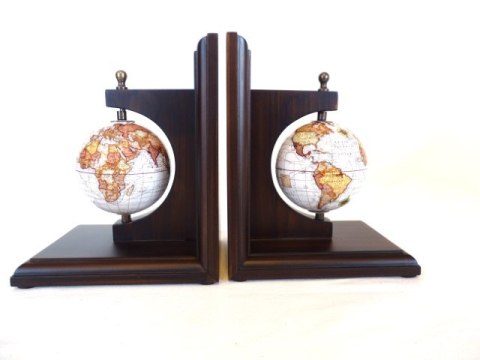 Podpórki do Książek Globusy - Bookend - Elegancka Dekoracja Retro - NC2677C