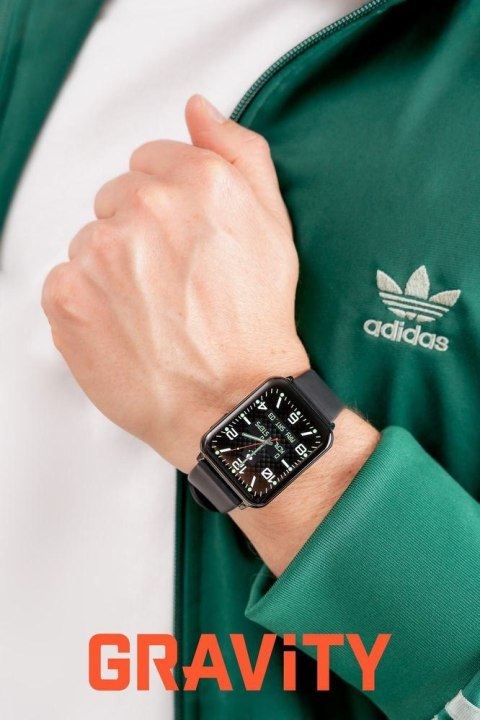 Smartwatch Gravity Czerwono Czarny 2 Paski GT17-10