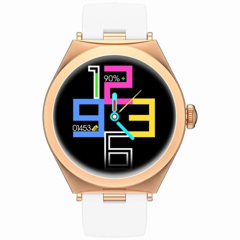 Smartwatch Gravity Różowe Złoto Biały GT25-4