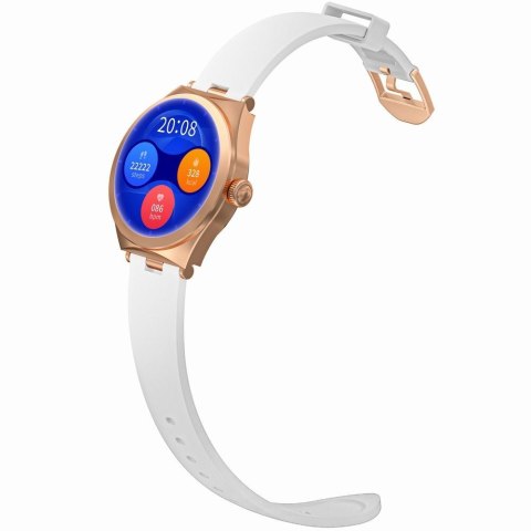 Smartwatch Gravity Różowe Złoto Biały GT25-4