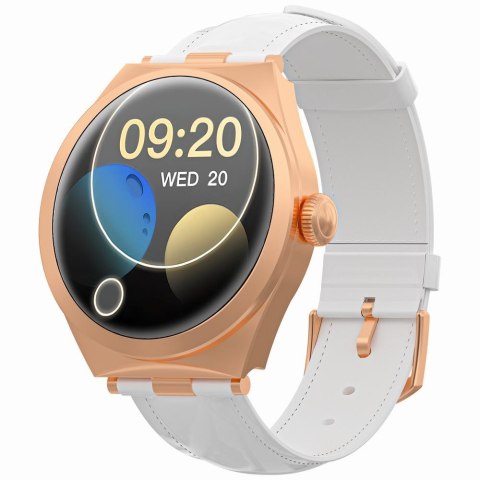 Smartwatch Gravity Różowe Złoto Biały GT25-5
