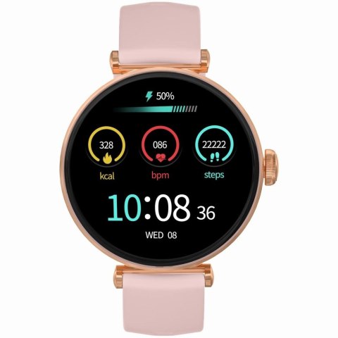 Smartwatch Gravity Różowe Złoto Różowy 2 Paski GT26-1
