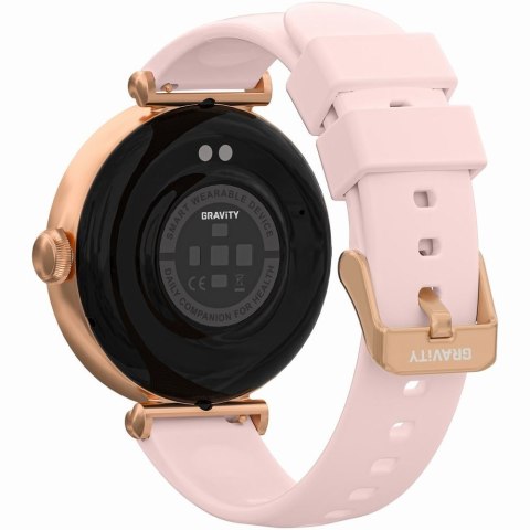 Smartwatch Gravity Różowe Złoto Różowy 2 Paski GT26-1