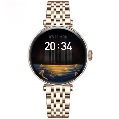 Smartwatch Gravity Różowe Złoto-srebrny Różowy 2 Paski GT26-4