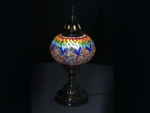 Lampa stołowa - klosz pojedynczy, wielokolorowy