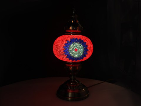 Lampa stołowa - klosz pojedynczy, wielokolorowy