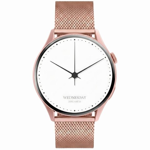 Smartwatch Gravity Różowe Złoto Pasek + Bransoleta GT11-5