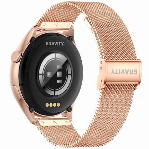 Smartwatch Gravity Różowe Złoto Pasek + Bransoleta GT11-5