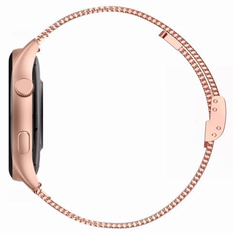 Smartwatch Gravity Różowe Złoto Pasek + Bransoleta GT11-8