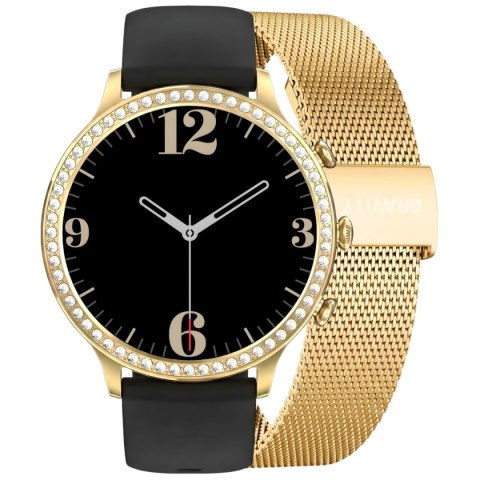 Smartwatch Gravity Złoty Pasek i Bransoleta GT5-1