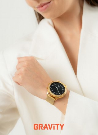 Smartwatch Gravity Złoty Pasek i Bransoleta GT5-4