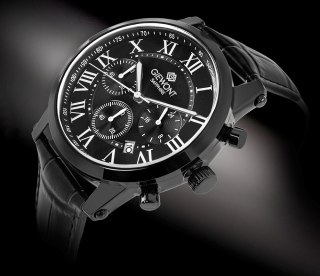 Zegarek Męski Giewont Chronograph Sapphire Czarny GW6260-A3