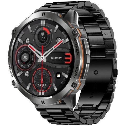 Smartwatch Gravity Czarny Pasek + Bransoleta GT42-2