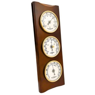 Elegancka Stacja Pogody - Barometr Termometr Higrometr 36cm Retro - YG336