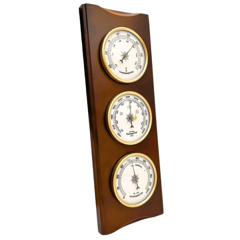Elegancka Stacja Pogody - Barometr Termometr Higrometr 36cm Retro - YG336