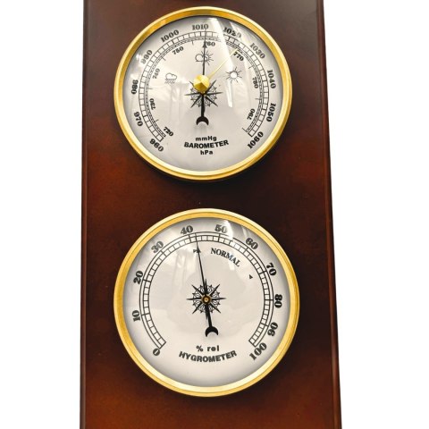 Elegancka Stacja Pogody - Barometr Termometr Higrometr 36cm Retro - YG336
