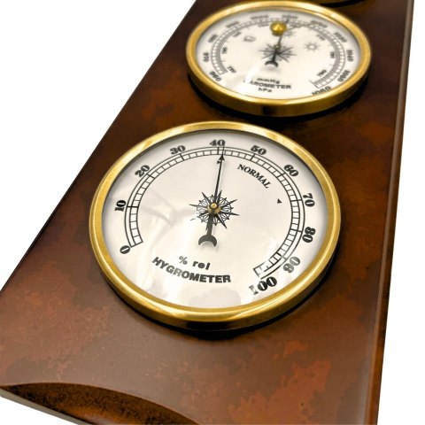 Elegancka Stacja Pogody - Barometr Termometr Higrometr 36cm Retro - YG336