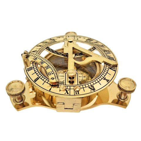 Elegancki Kompas Mosiężny Zegar Słoneczny Vintage - SD14K
