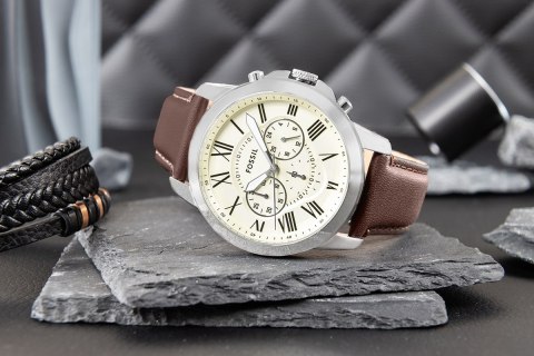 Zegarek Męski FOSSIL Grant Leather FS4735 + BOX