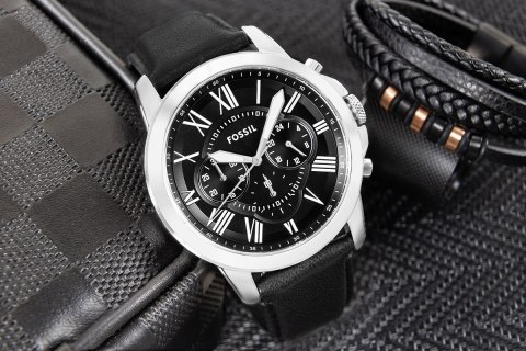 Zegarek Męski FOSSIL Grant Leather FS4812 + BOX