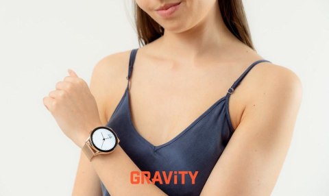 SMARTWATCH DAMSKI GRAVITY GT11-7 - AMOLED, DODATKOWY PASEK (sg044g)
