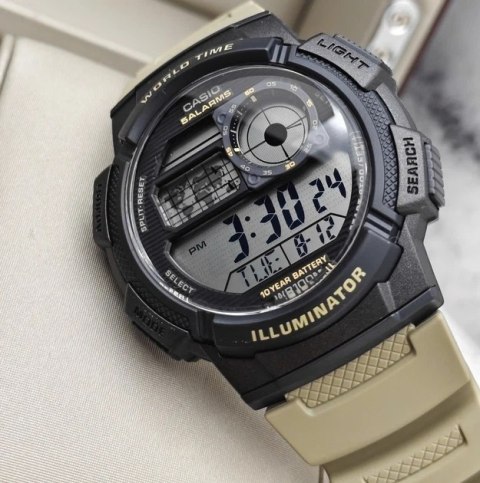 ZEGAREK MĘSKI CASIO AE-1000W-5AVEF (zd073i) - WORLD TIME + BOX